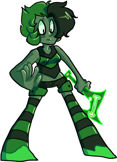 Maw Sit Sit With Her Poorly Drawn Throwing Axe - Cartoon (404x558)