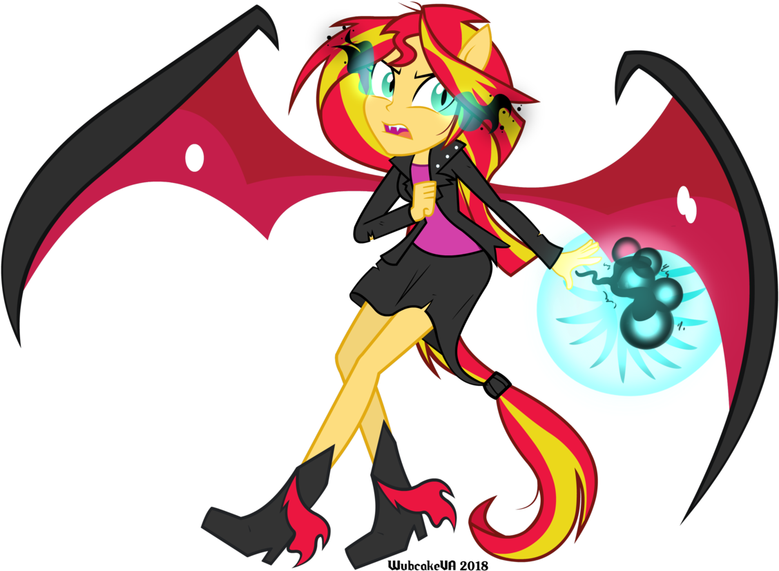 Wubcakeva, Boots, Clothes, Dark Magic, Equestria Girls, - Illustration (1280x996)