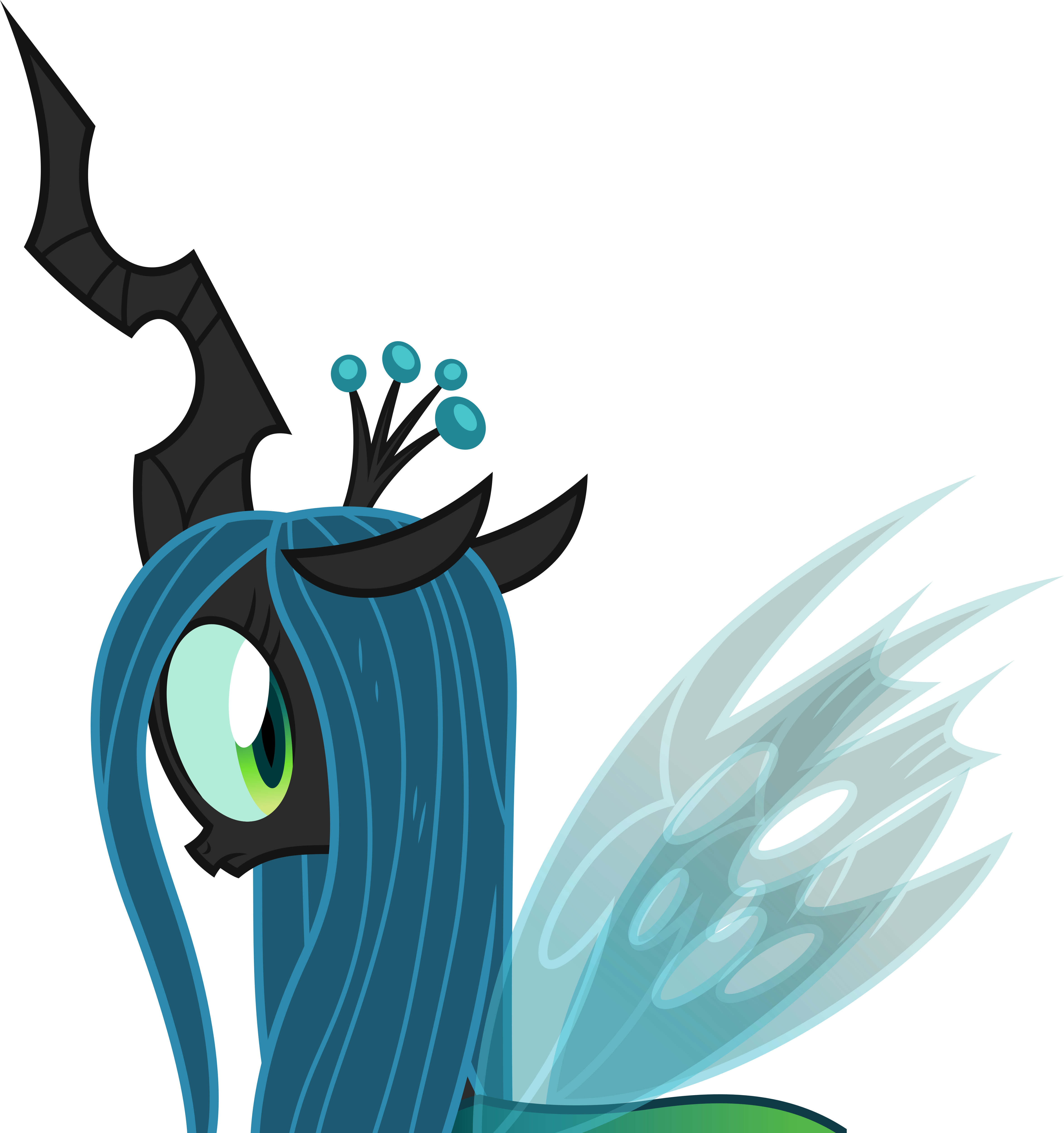 Queen Chrysalis Vector For Kids - My Little Pony Queen Chrysalis And Rarity (4697x5000)