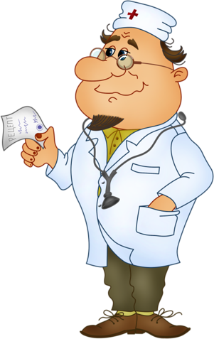 Картинка Доктор Айболит На Прозрачном Фоне - Профессии На Прозрачном Фоне (301x477)