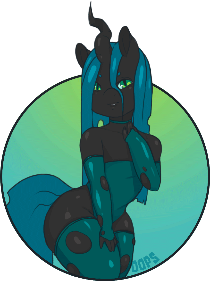 Queen Chrysalis By Oopswhatarethis - Mlp Queen Chrysalis Gif (968x1276)