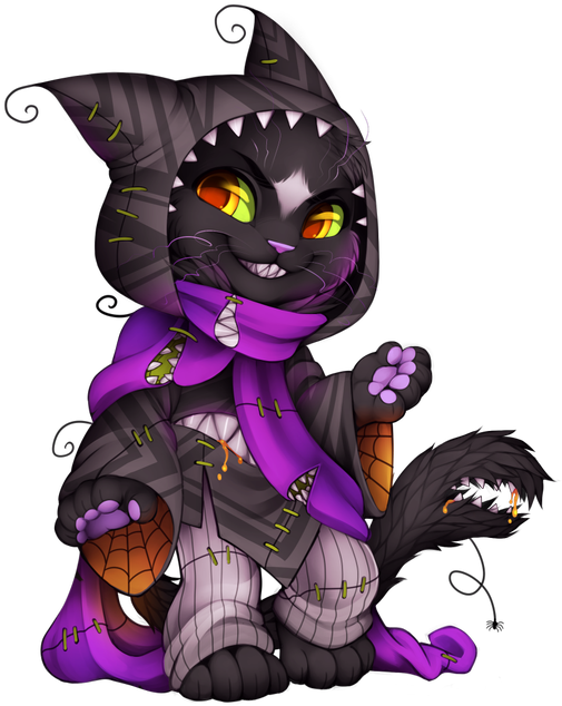 Halloween Cat - Cat Halloween Png (599x651)