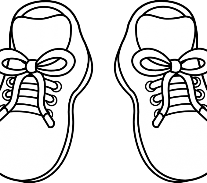 Pictures Of Shoes To Colour Shoe Clipart 4 Clipartbarn - Shoes Coloring (678x600)