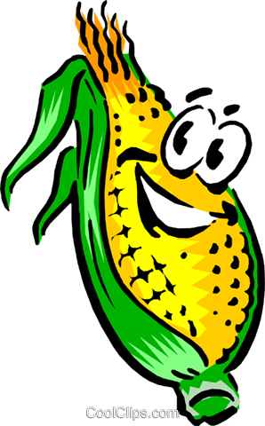Cartoon Corn Royalty Free Vector Clip Art Illustration - Ear Of Corn Clipart (298x480)