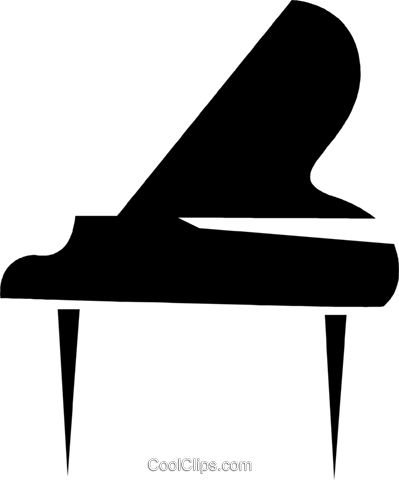 Grand Piano Royalty Free Vector Clip Art Illustration - Airplane (399x480)