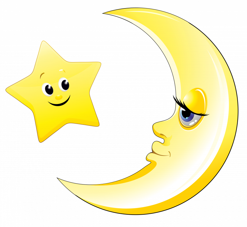 Cute Moon And Stars Clipart (817x753)