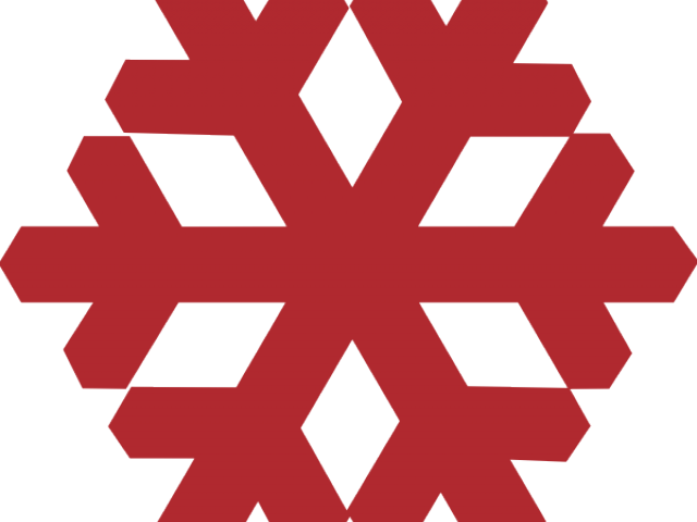 Snowflake Clipart Red - Clip Art (640x480)