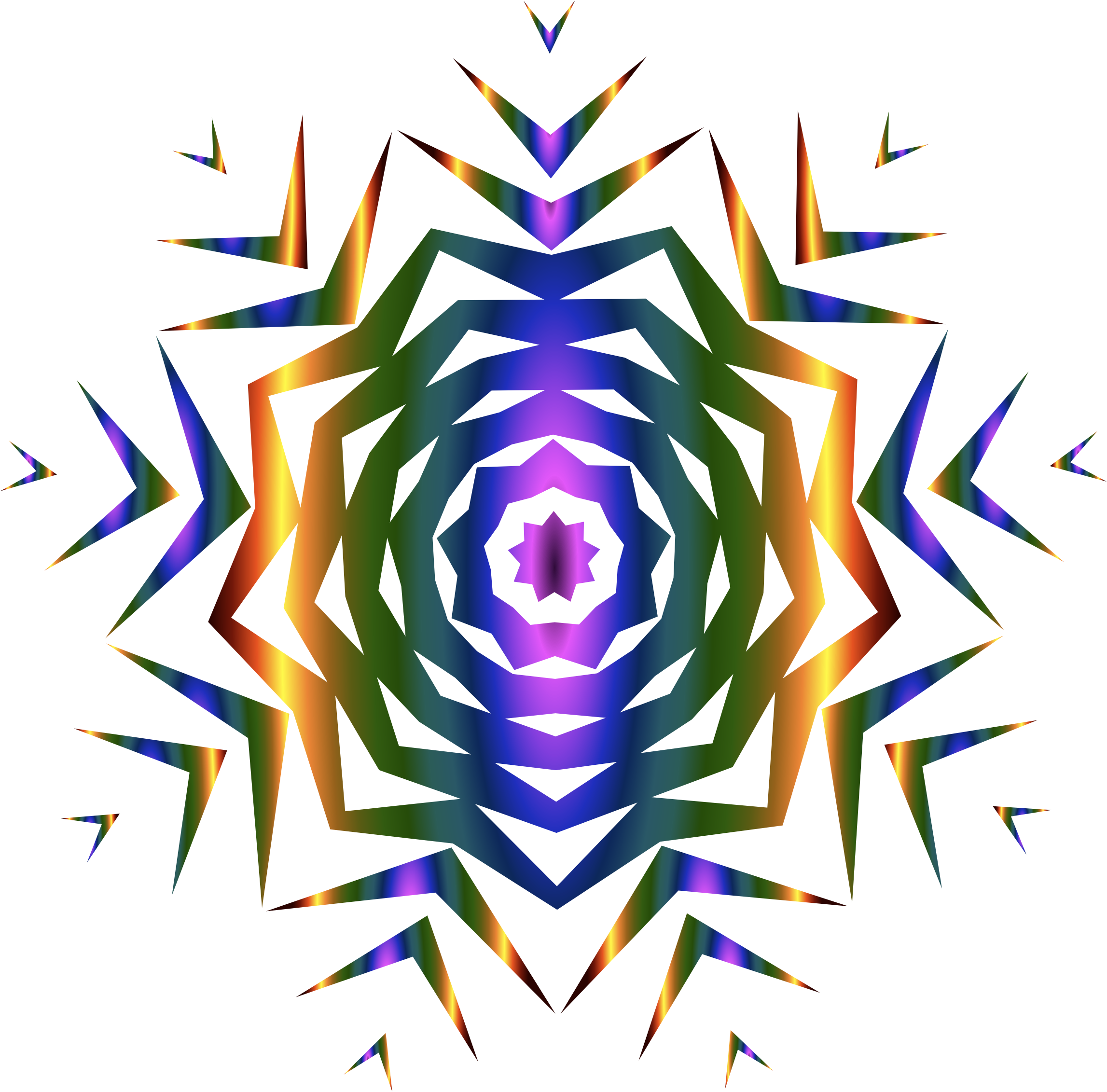 Prismatic Snowflake Clipart - Snowflake (2294x2263)