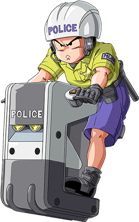 Krillin Police Officer Render By Maxiuchiha22 - Dragon Ball Dokkan Battle (426x568)