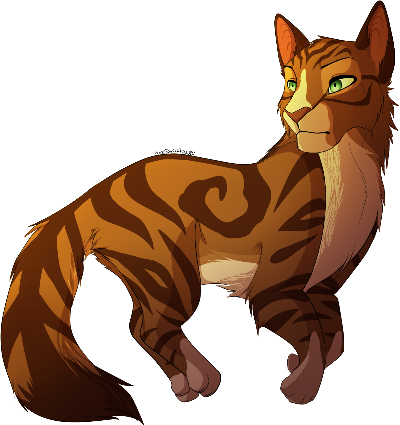 Whiskers Wildcat Warriors Drawing - Purespiritflower Cats (1800x1800)