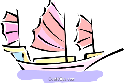 Chinese Junk Royalty Free Vector Clip Art Illustration - Chinese Junk Royalty Free Vector Clip Art Illustration (480x322)