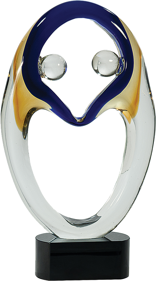 13 3/4" Premier Together Art Glass Mounted On Black - 13 3/4" Premier Together Art Glass Mounted On Black (1000x1000)