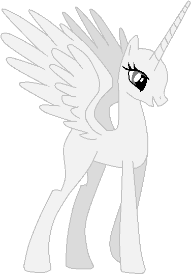 Mlp Princess Celestia Base 212500 - Winged Unicorn (820x615)