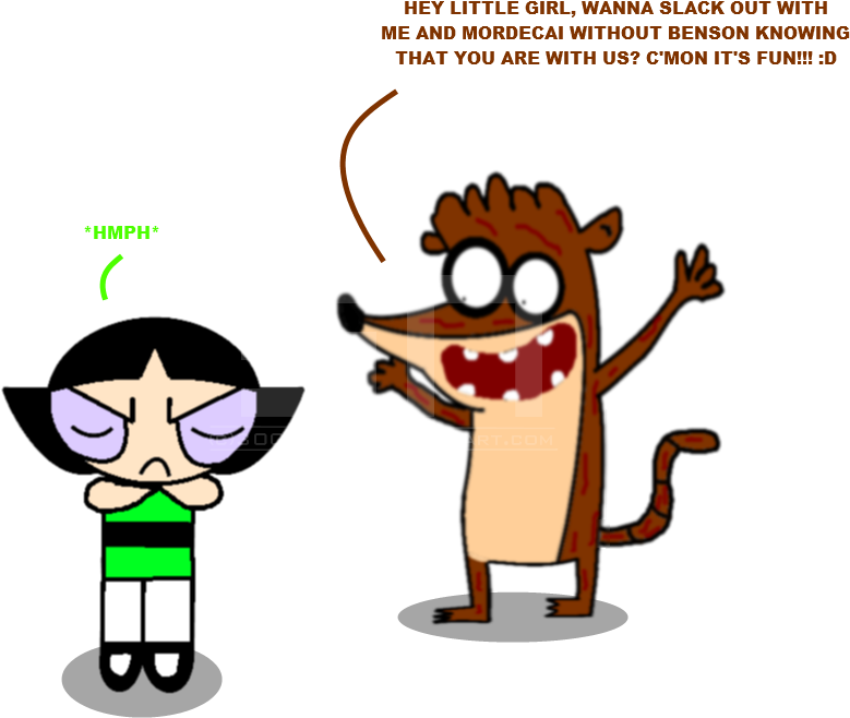 Rigby Encourage By Smithandcompanytoons - Cartoon (848x710)