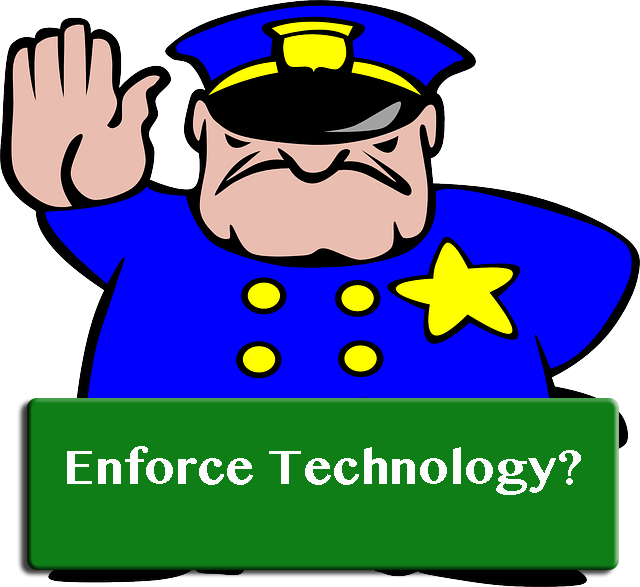 Encourage Or Enforce The Use Of Technology - Police Man (640x587)