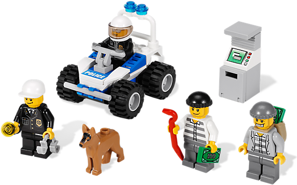 Help The Police Catch The Robbers And Put Them Behind - Lego Police Starter Pack (600x450)