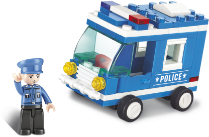 Sluban Police Van M38-b0177 - Sluban Police (500x343)