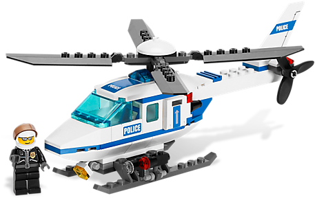 Patrol And Protect Lego® City From The Sky In This - Lego Police Helicopter 7741 (600x450)
