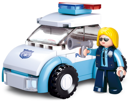 Sluban Police Woman With Police Car M38-b0600b - Sluban Car (500x343)