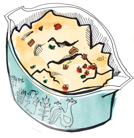 Helen Jane's Recipe For German Potato Salad - Potato Salad Clipart (445x477)