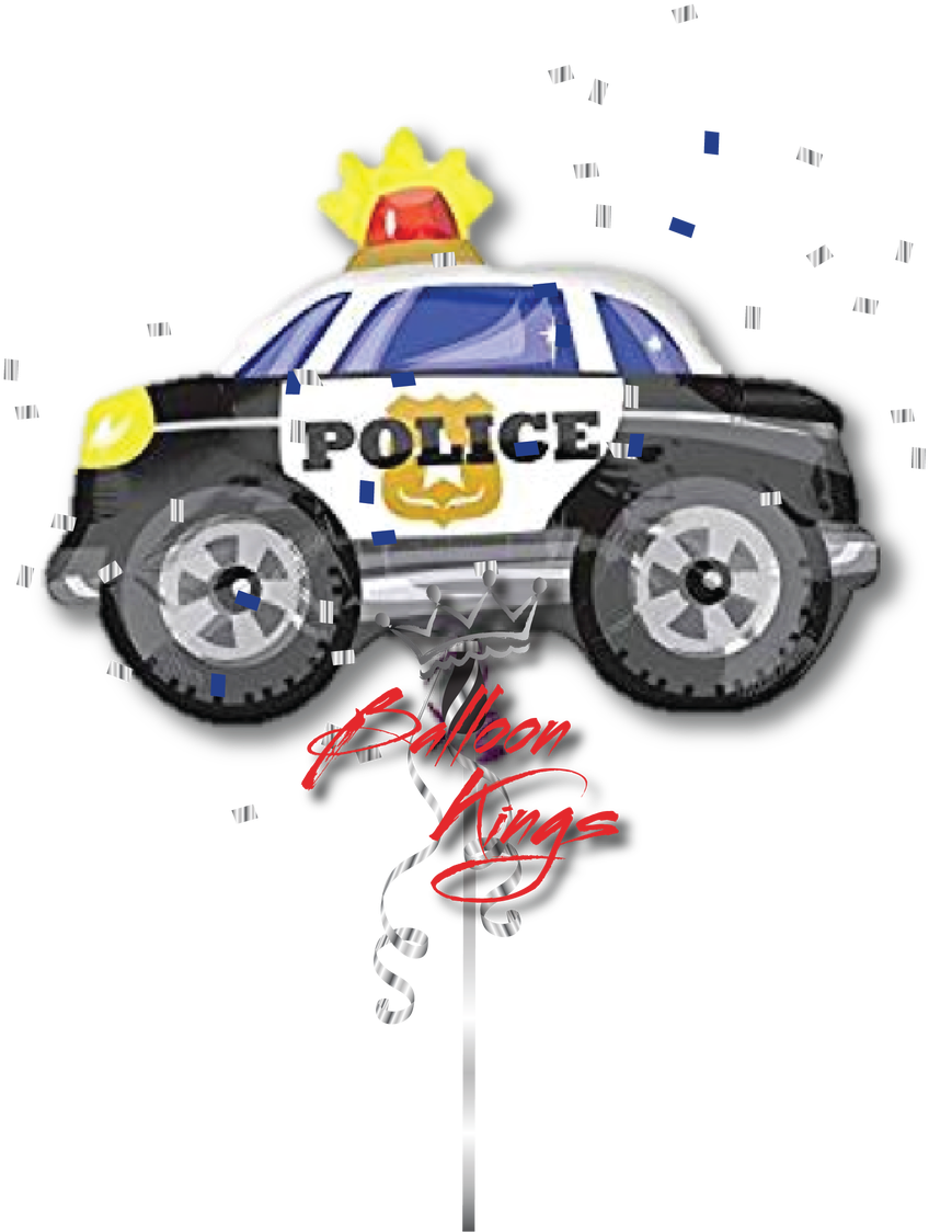 Police Car - Amscan 3367301 Police Car Junior Shape Foil Balloon (1068x1280)