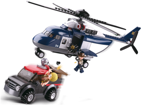 Sluban Big Police Helicopter - Police (500x343)