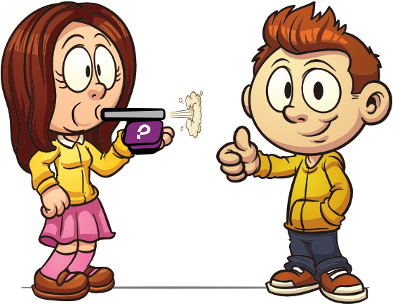 Our Free Playphysio App Connects Myphysiopal™ To Your - Kid Talking Clipart Png (560x560)