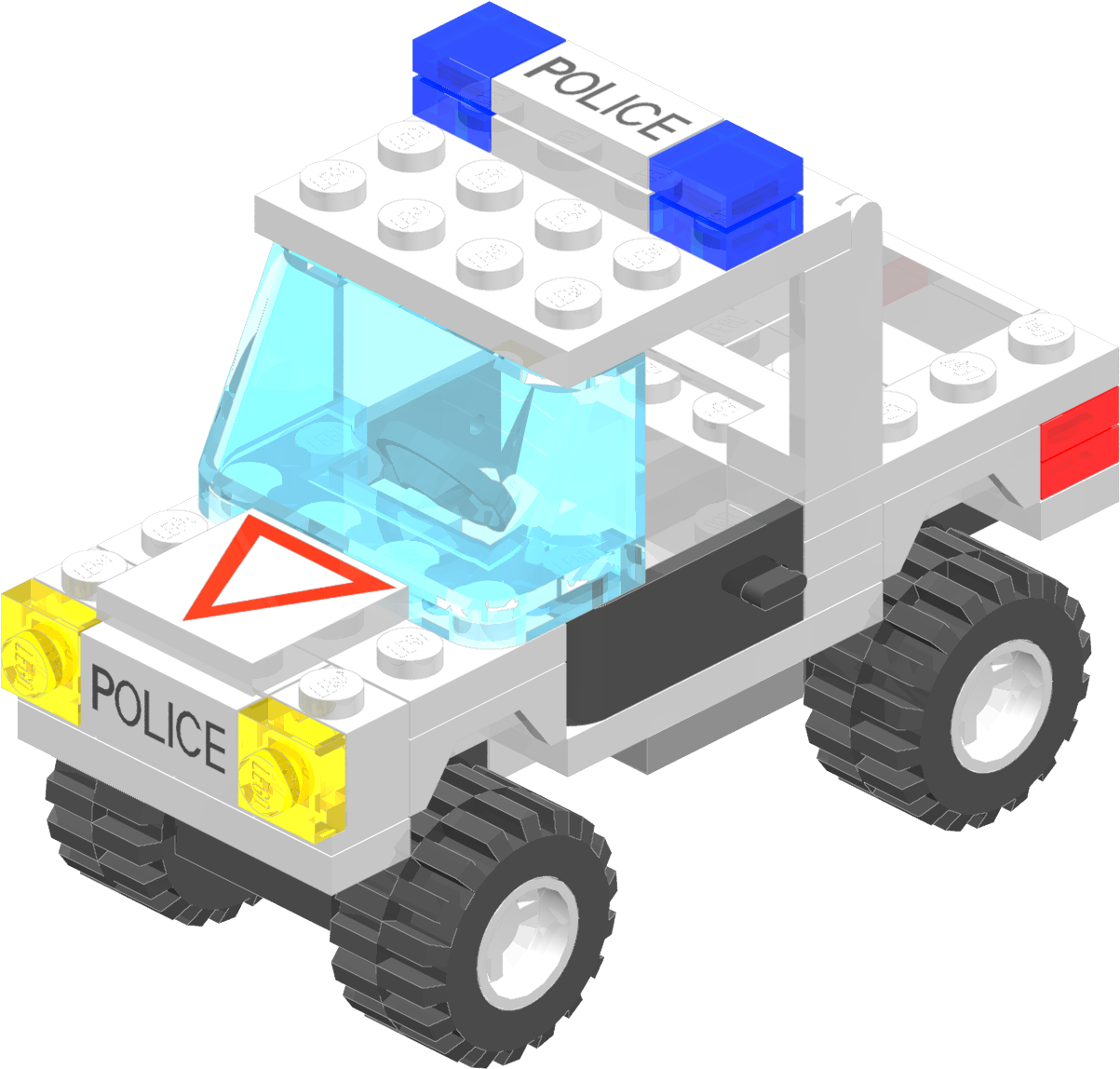 Police Car - Lego Instructions Police Car (1282x1169)