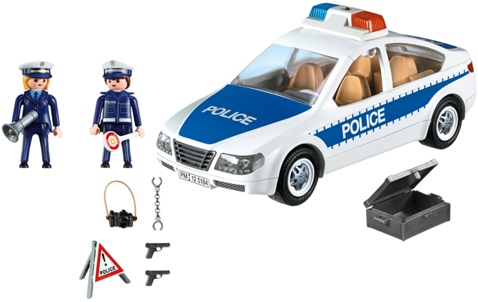 Police Car With Flashing Lights - Playmobil 5184 Police Car With Light (700x490)