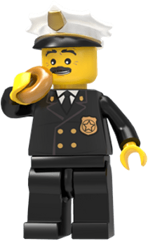 Lego Deputy Dunby Eating Bagel - Lego City Undercover: The Chase Begins (400x400)