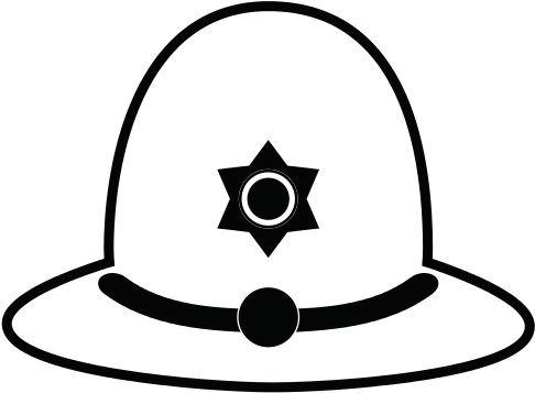 Police Officer Hat London - Police Hat Colouring Page (550x550)
