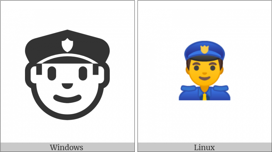 Police Officer On Various Operating Systems - Cartoon (900x506)