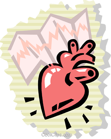 Human Heart Royalty Free Vector Clip Art Illustration - Human Heart Royalty Free Vector Clip Art Illustration (381x480)