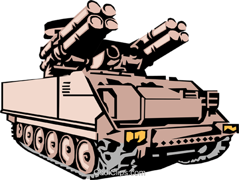 Mobile Rocket Launcher Royalty Free Vector Clip Art - Clip Art (480x363)
