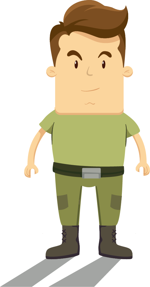 Military Clipart Military School - Military Officer (523x1001)