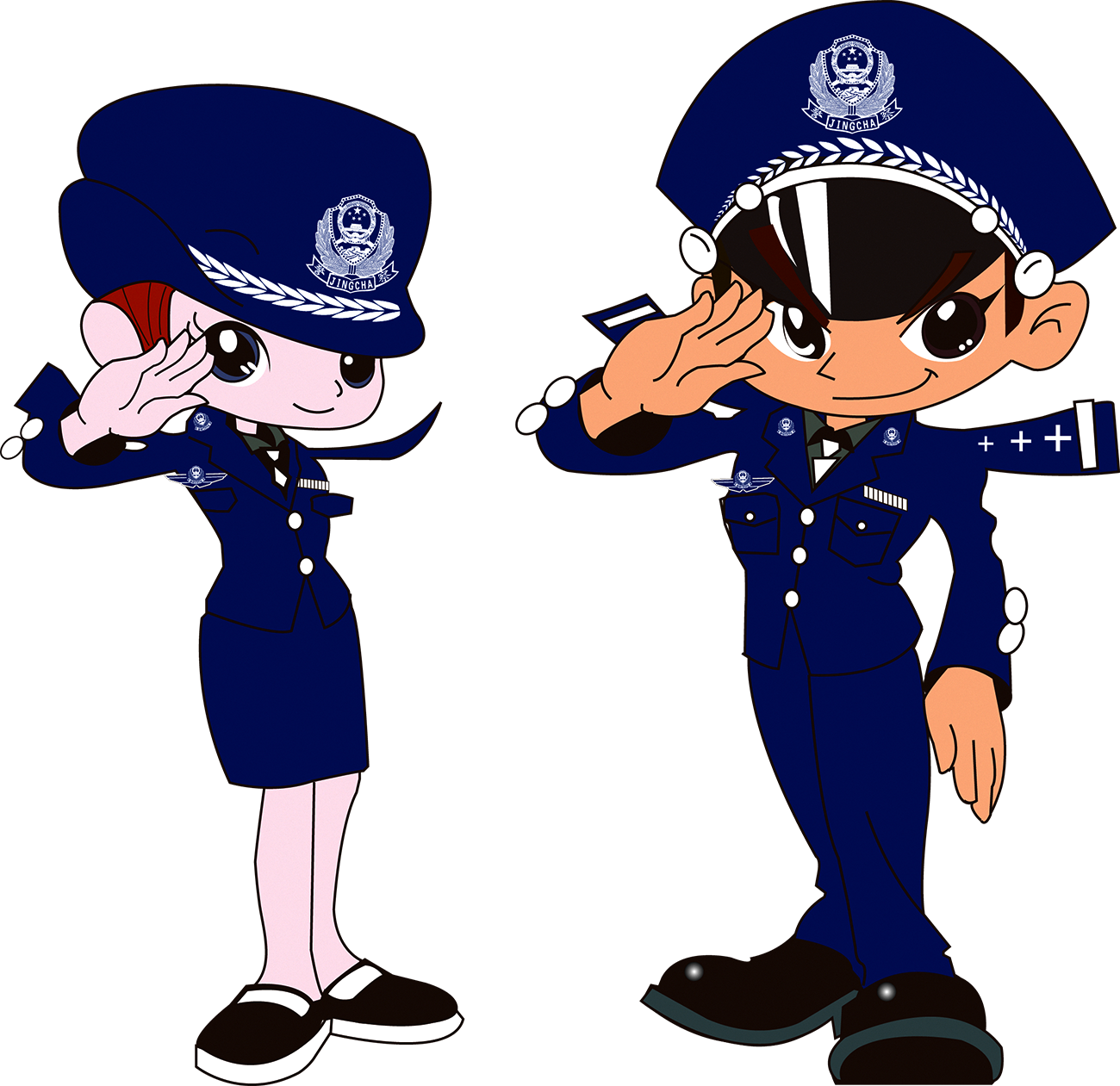 Municipal Police Public Security Law Enforcement - 警察 矢量 图 (1300x1261)