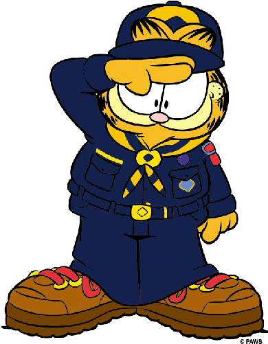 Cub Scout Salute Clip Art - Garfield Cub Scout (499x500)