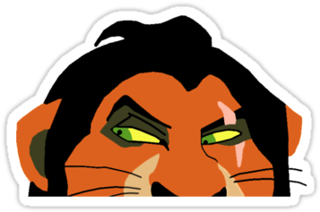 Scar Eyes- Lion King Sticker - Scar Lion King Characters (375x360)
