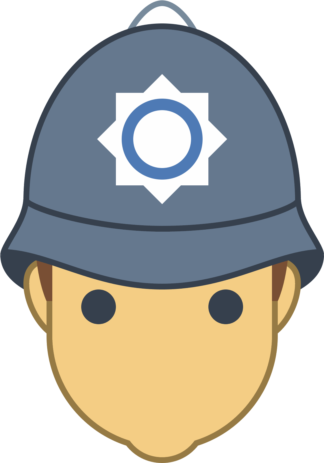 British Police Officer Icon - Cartoon (1600x1600)
