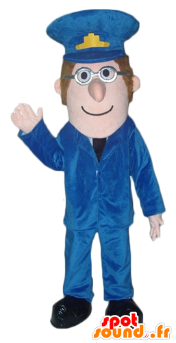 Zookeeper Mascot, A Man In Uniform, Police Officer - Postman Pat In Blue Dress Spotsound Mascot Canada Costume (600x600)