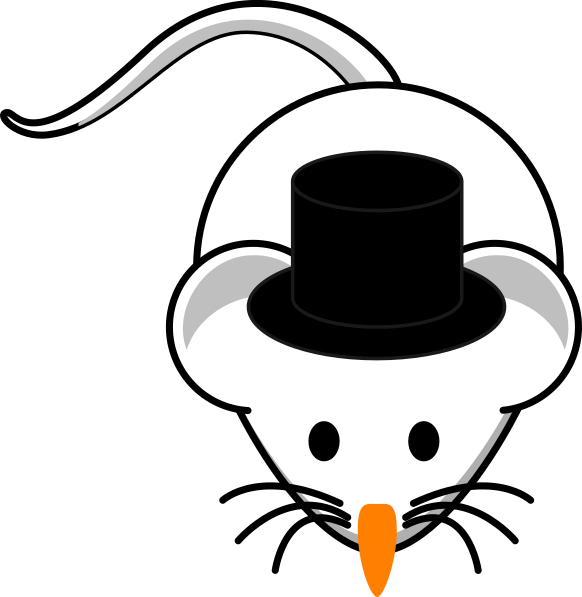 Snow Mouse Clip Art At Clker - Cartoon Mouse (582x597)