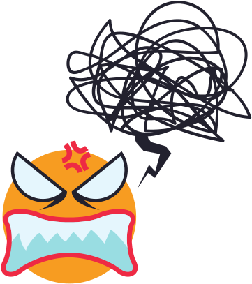 Angry Cartoon Face - Vector Graphics (550x550)