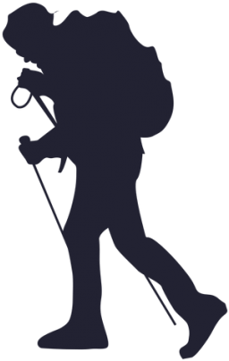 Hiking People Icons - Hiking Silhouette Png (435x435)