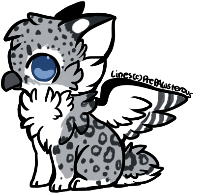 Drifa The Snow Owl/leopard Gryphon - & Adoot (430x404)