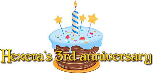 Today Hexera Is Celebrating It's 3rd Anniversary - Birthday Cake (536x272)