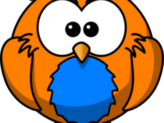 Hoot Clipart Blue Cartoon - Cartoon Black And White Owl (640x480)