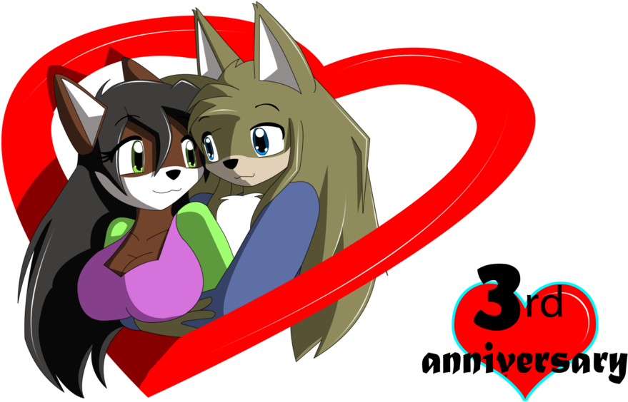 Kyo And Tania 3rd Anniversary By Kyo-saeba - Cartoon (1024x614)