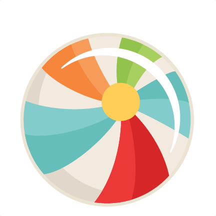 Beach Ball Svg Scrapbook Cut File Cute Clipart Files - Miss Kate Cuttables Ball (432x432)
