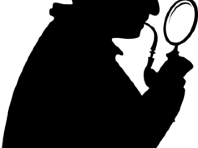 Sherlock Holmes Clipart Curiousity - Magnifying Glass Sherlock Holmes (640x480)