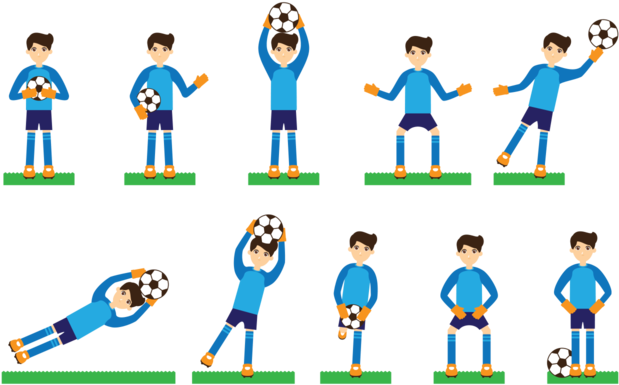 Goal Keeper Action Vector Illustration - Goal Keeper Illustrations (700x490)